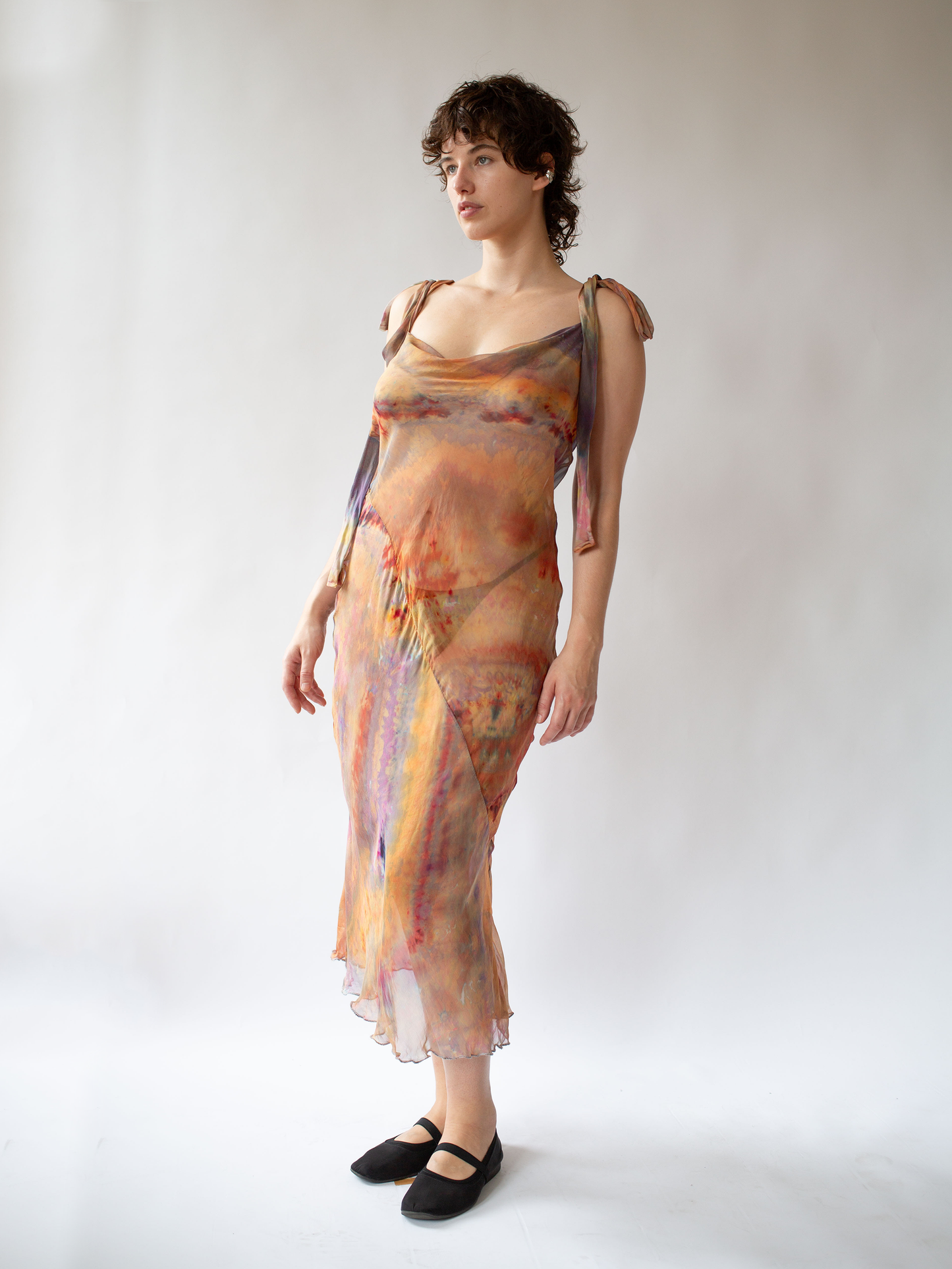 Sssilk Dress Orange/Purple