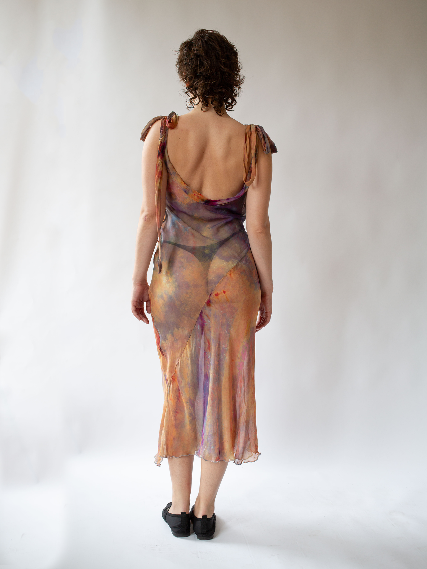 Sssilk Dress Orange/Purple