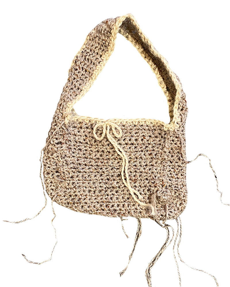Beige/Ivory Crochet Bag