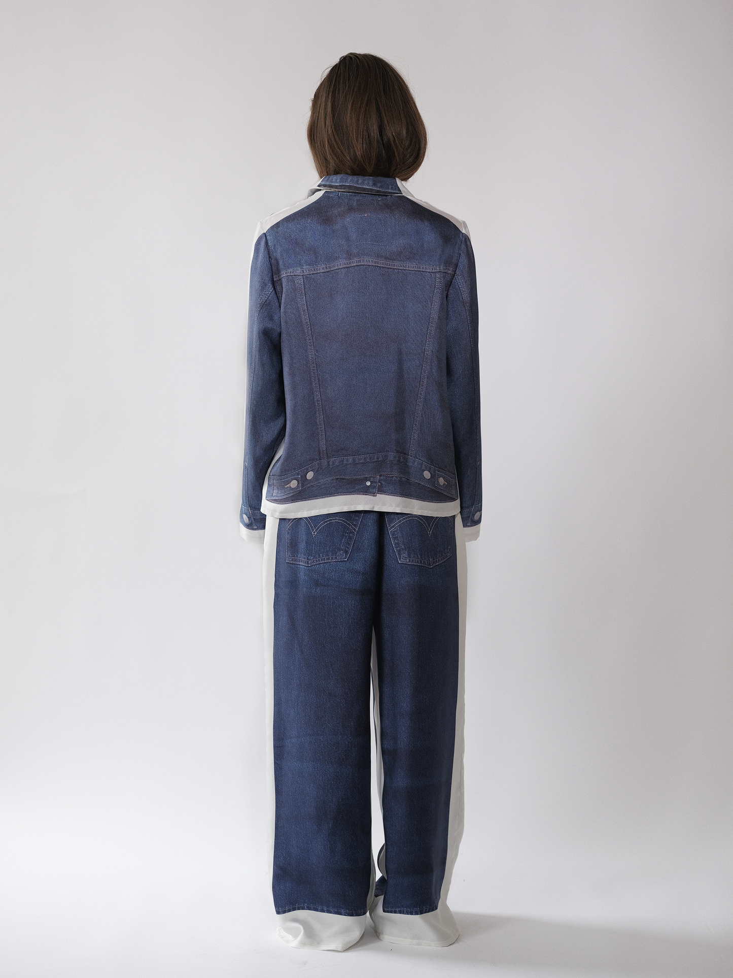 Double "Denim" Silk Shirt