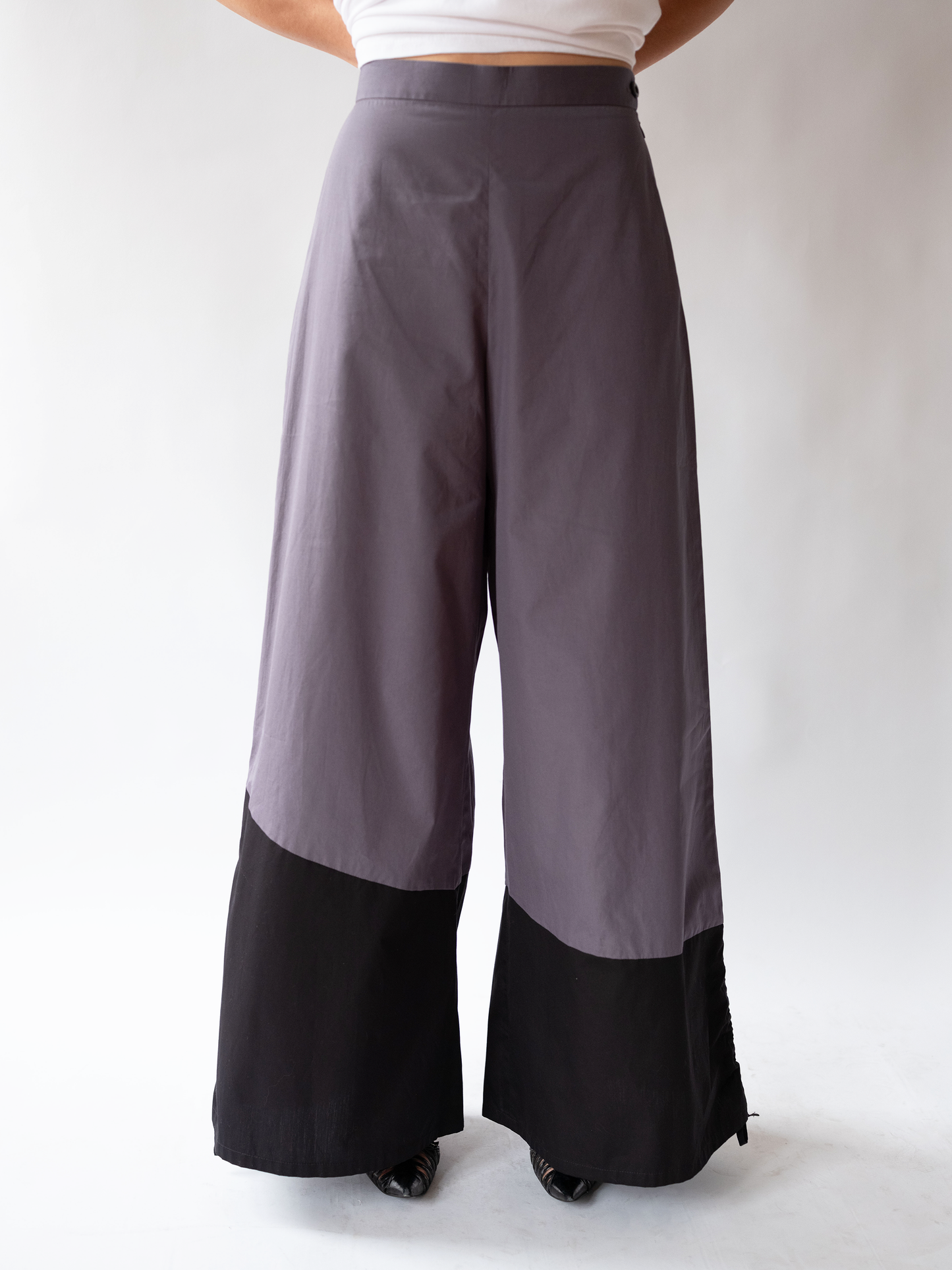 Asymmetrical Wide Leg Trousers