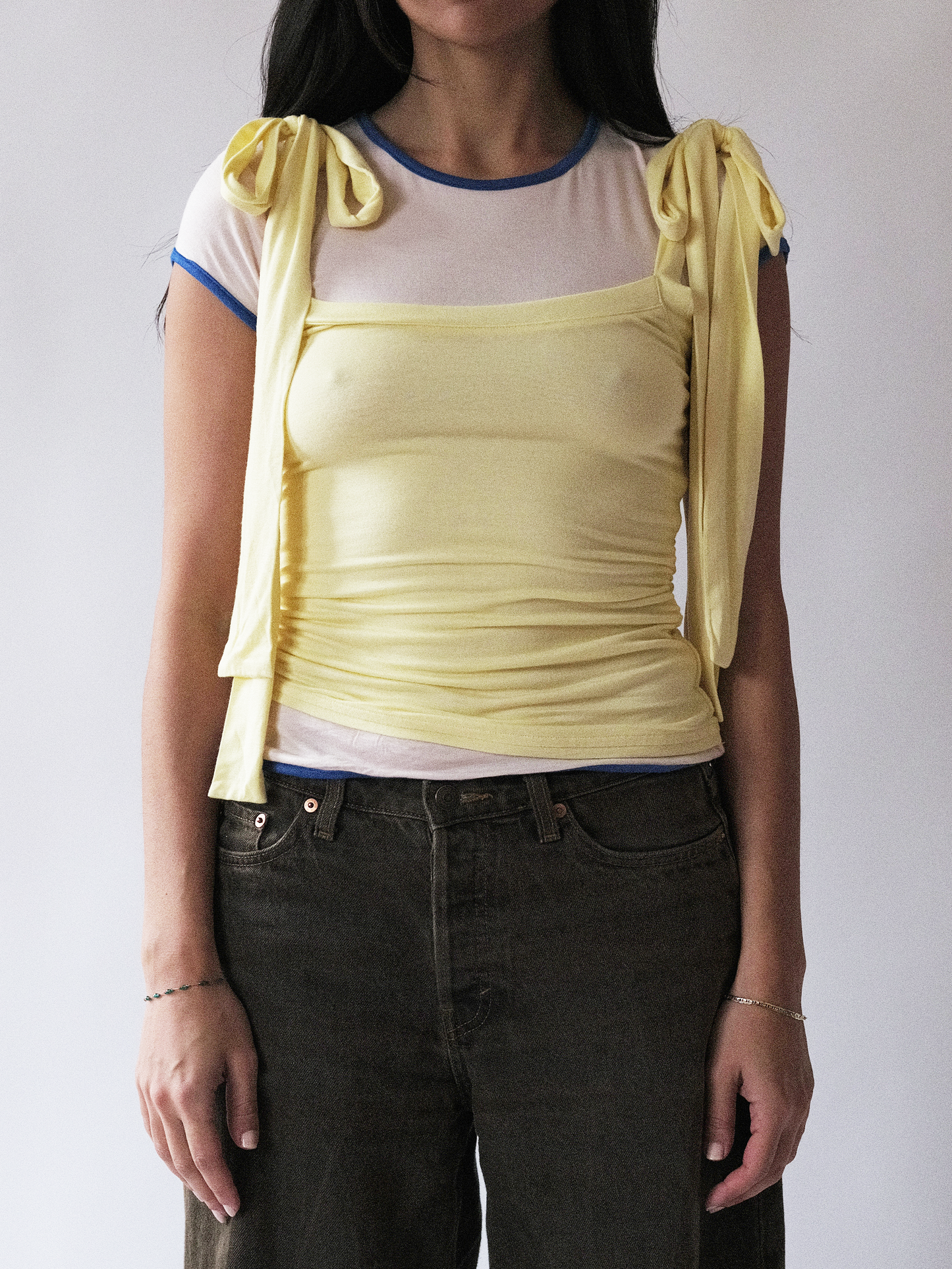 Layered Ringer Tee - Sandcastle