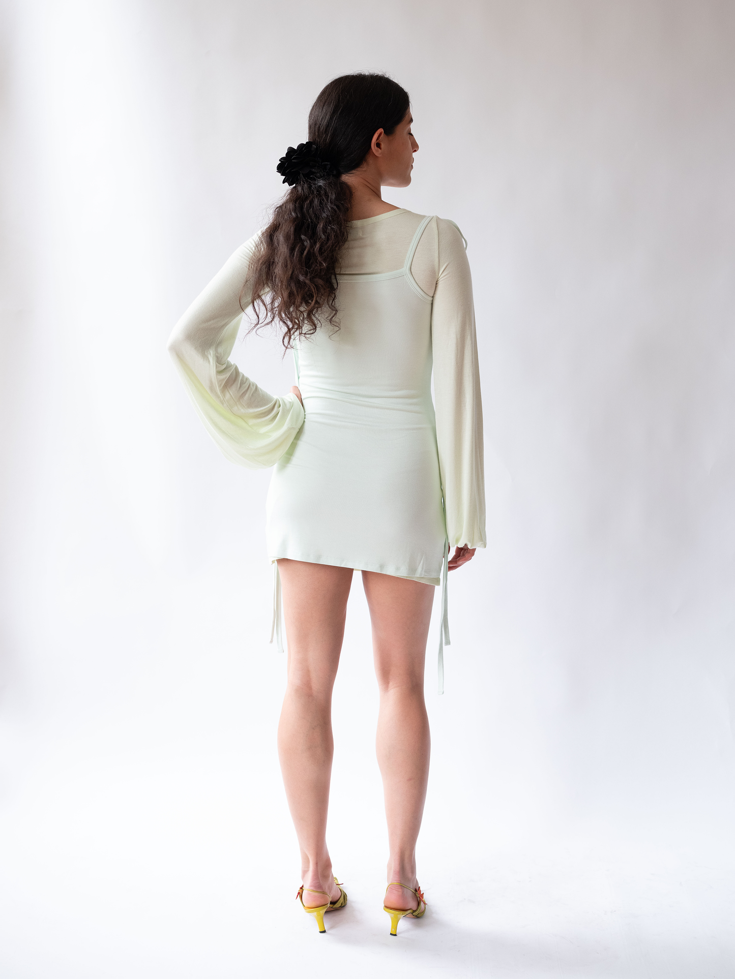 Layered Mini Dress - Dolphin
