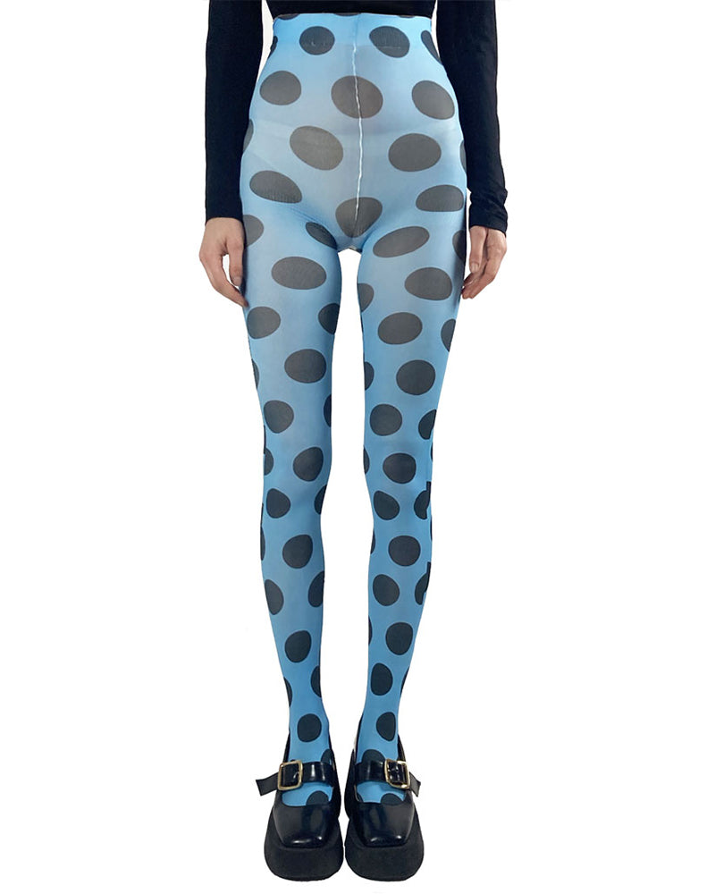Blue/Black Circle Tights