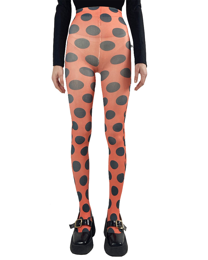 Red/Black Circle Tights