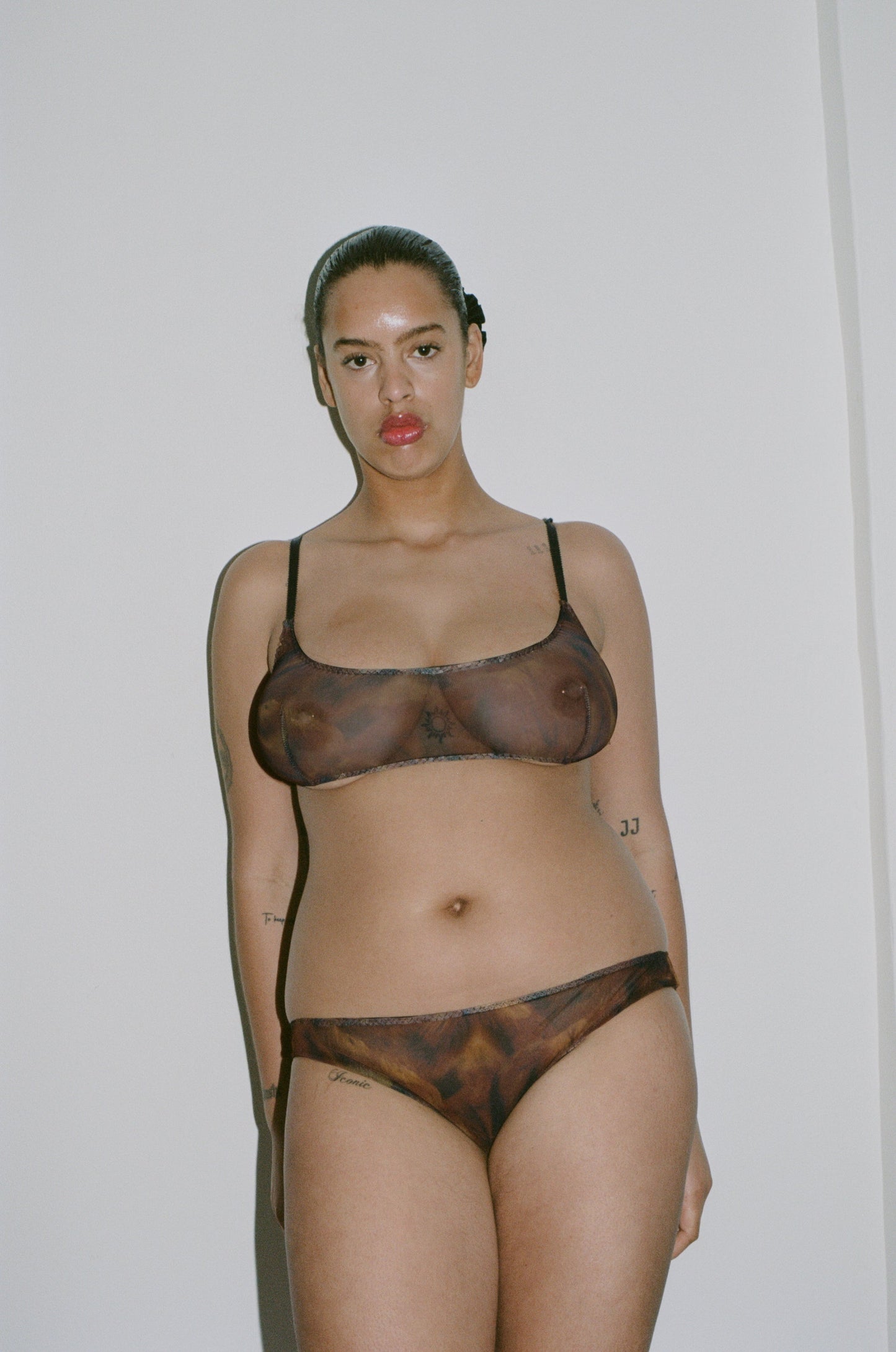 Faux 'Fur' Mesh Knickers