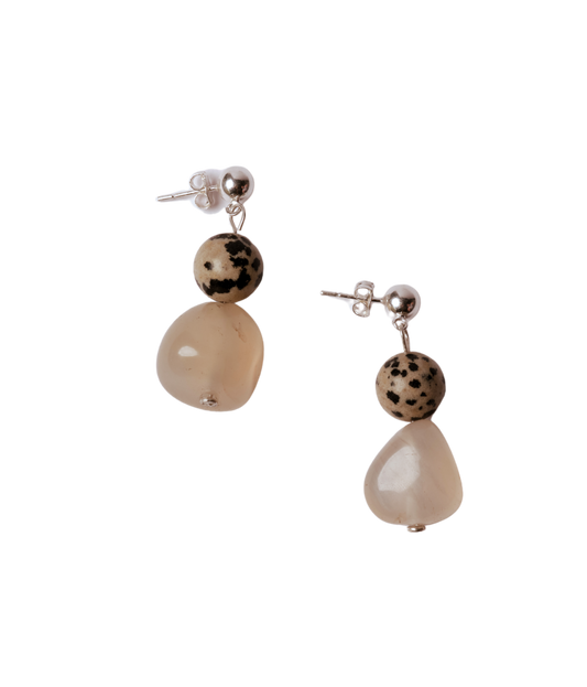 Pebble Peach Earrings