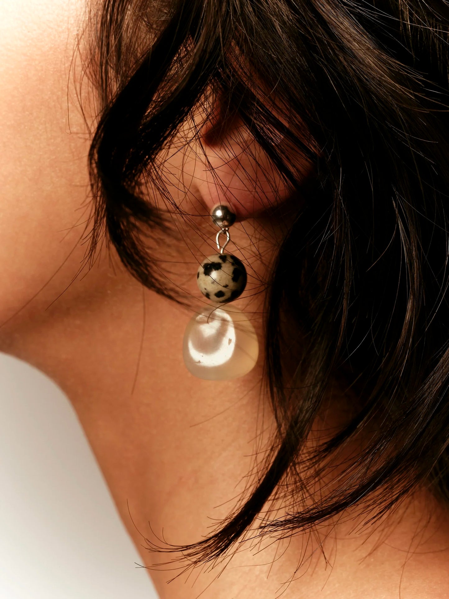 Pebble Peach Earrings