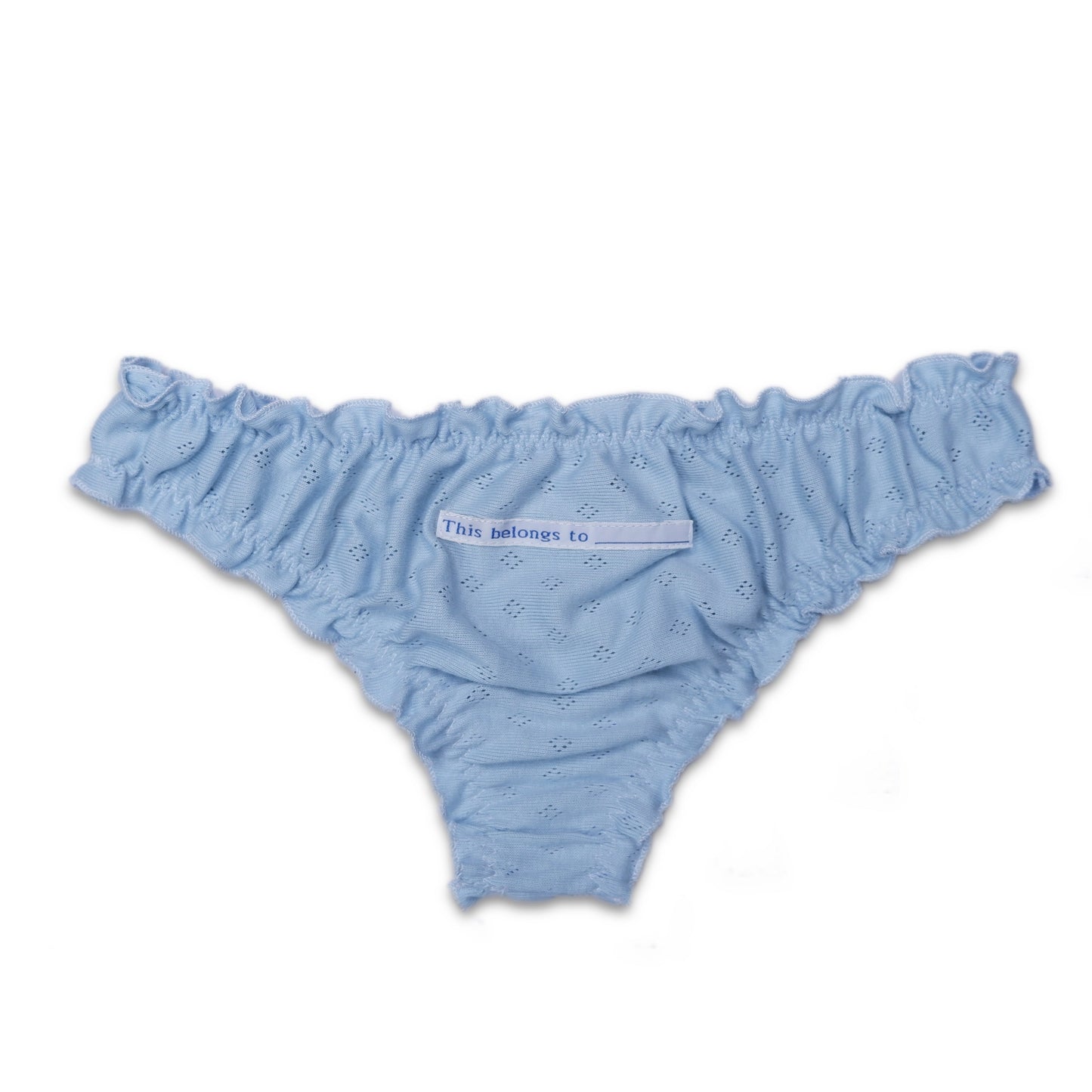 Blue Pointelle Knickers