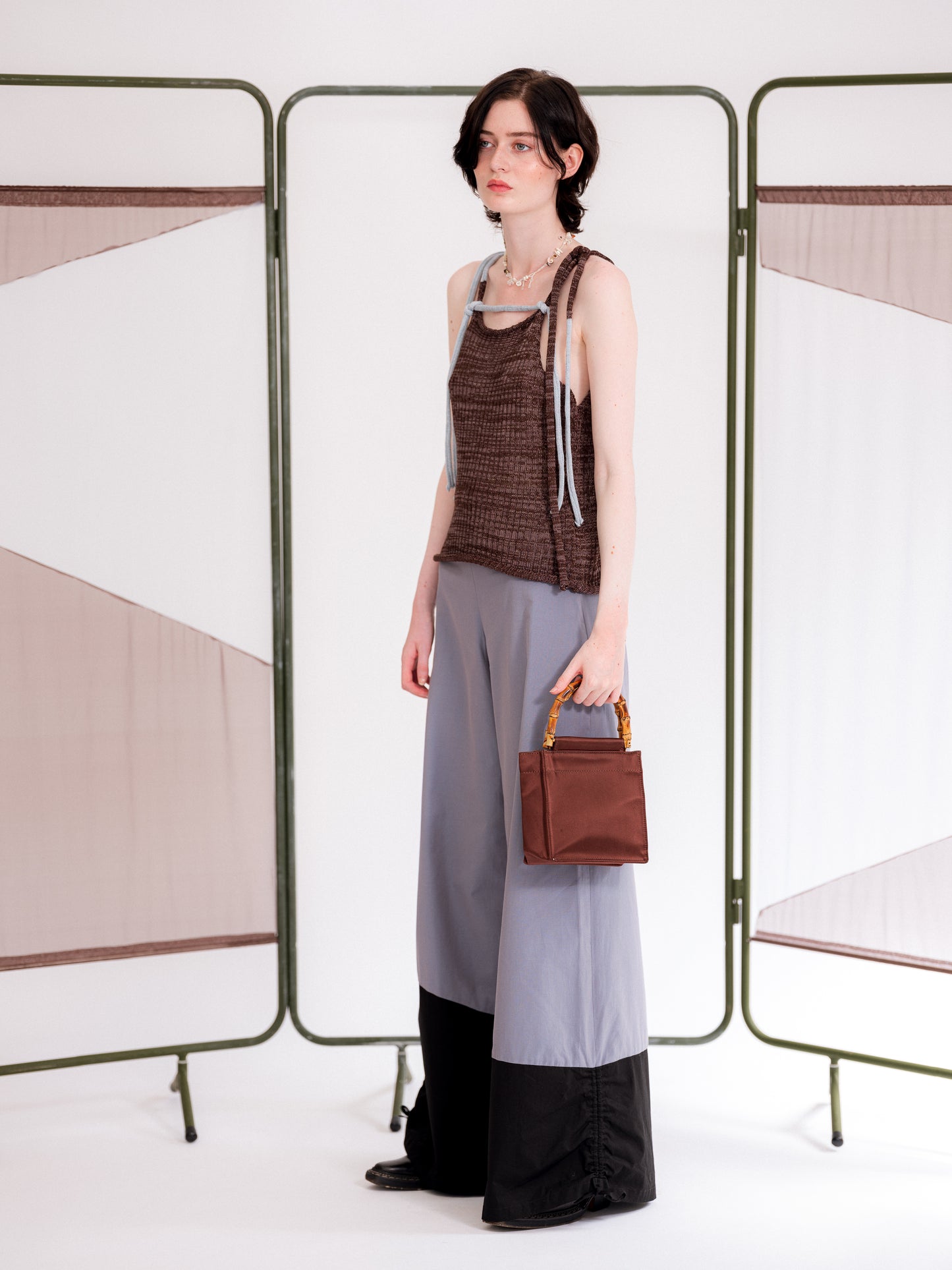 Asymmetrical Wide Leg Trousers