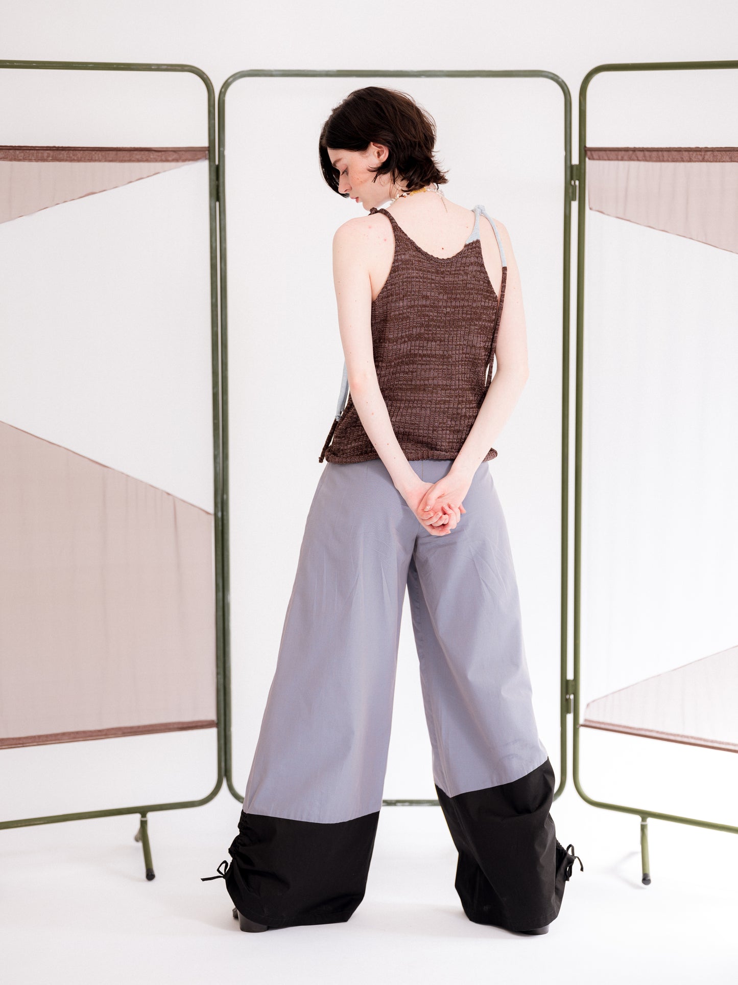 Asymmetrical Wide Leg Trousers