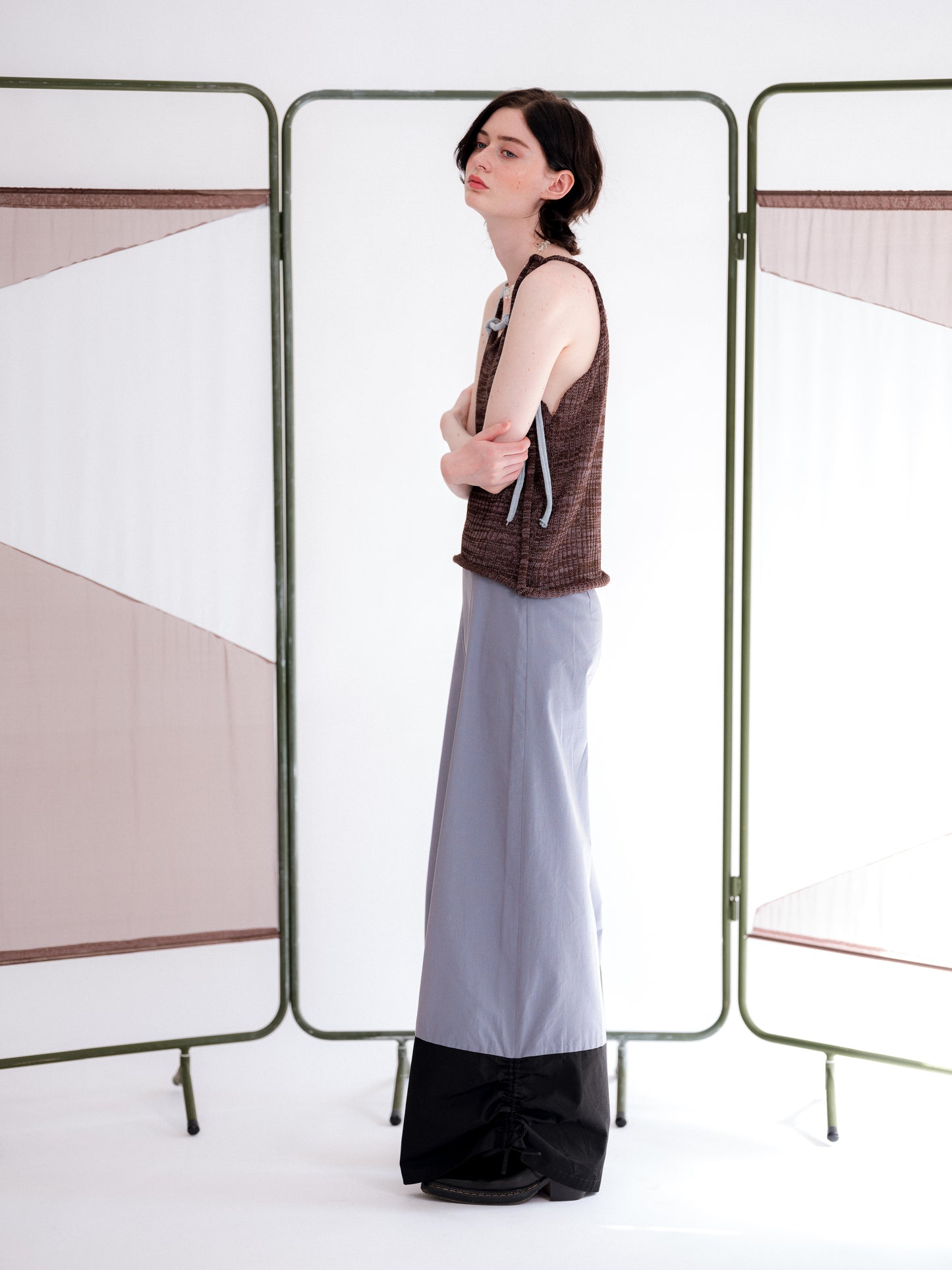 Asymmetrical Wide Leg Trousers