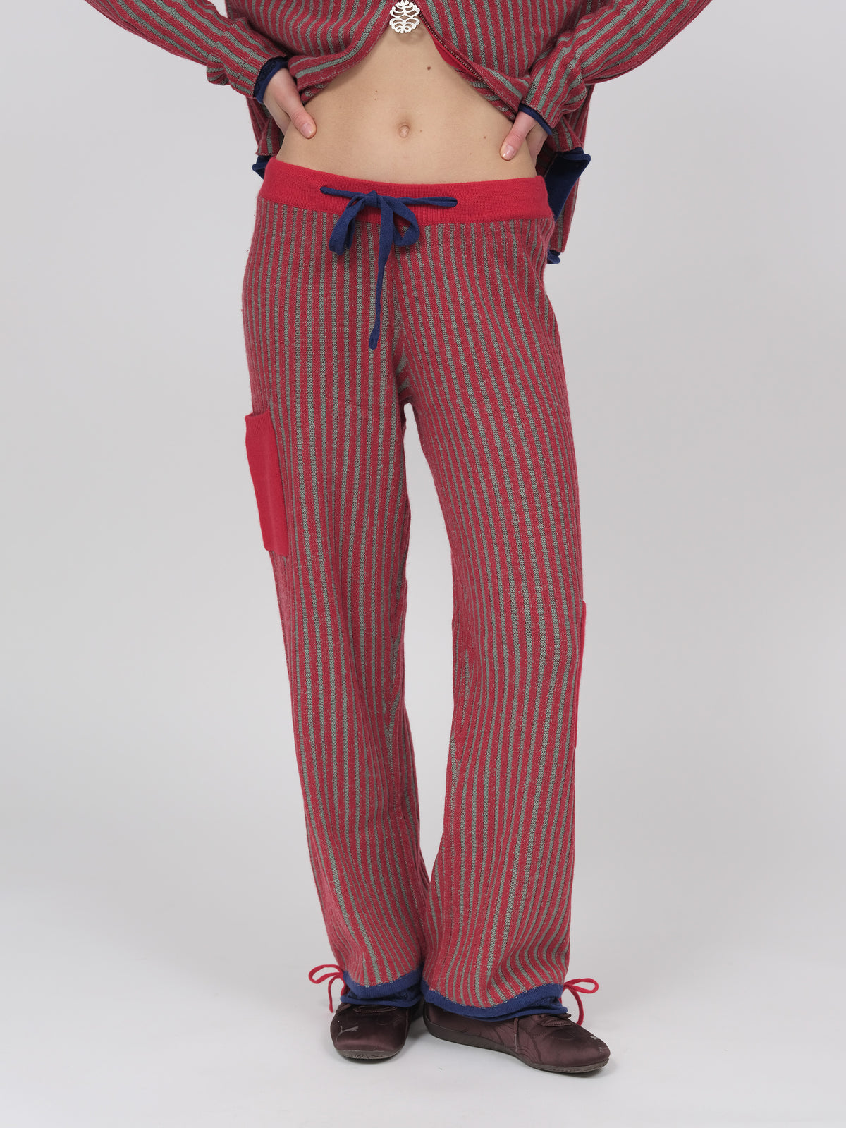 Cherry Ribbed Trackies