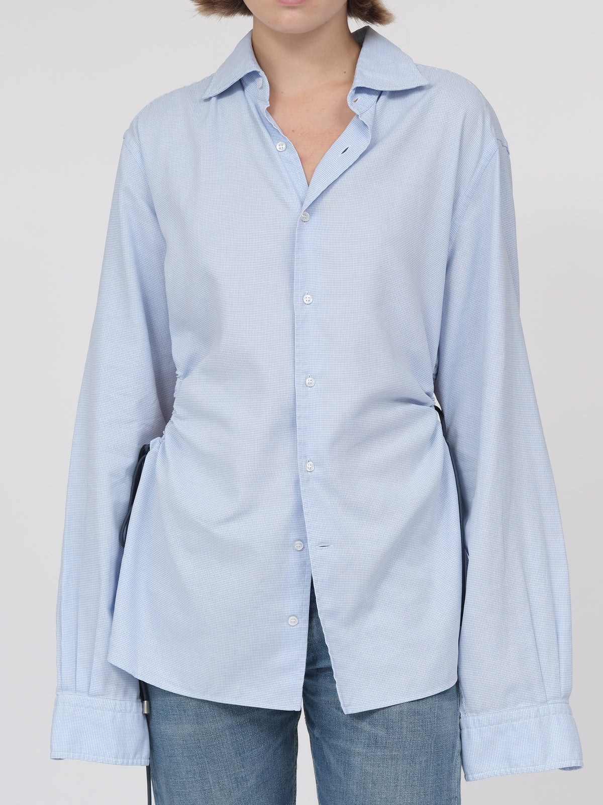 Light Blue Cinch Shirt