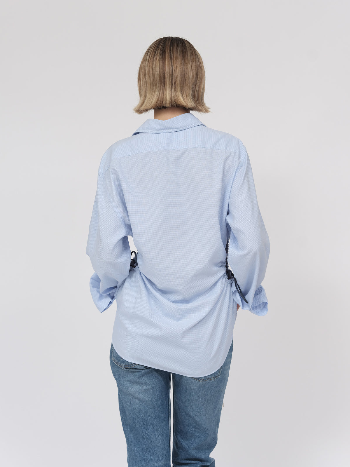 Light Blue Cinch Shirt