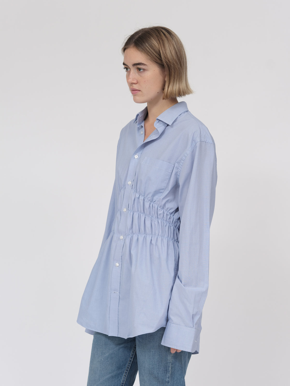 Blue Elastic Shirt