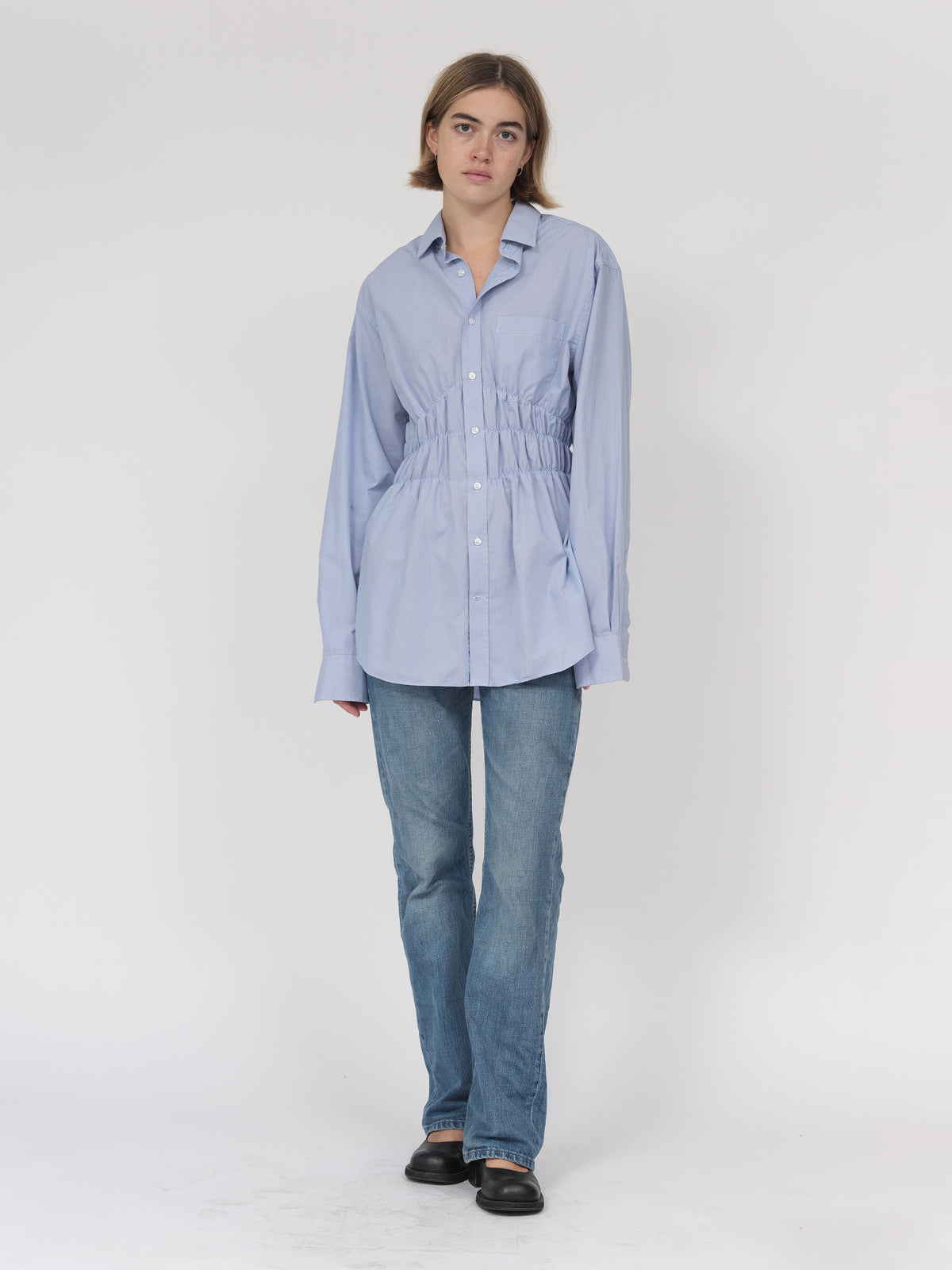 Blue Elastic Shirt