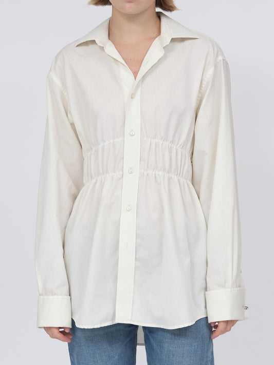 Cream Elastic Shirt