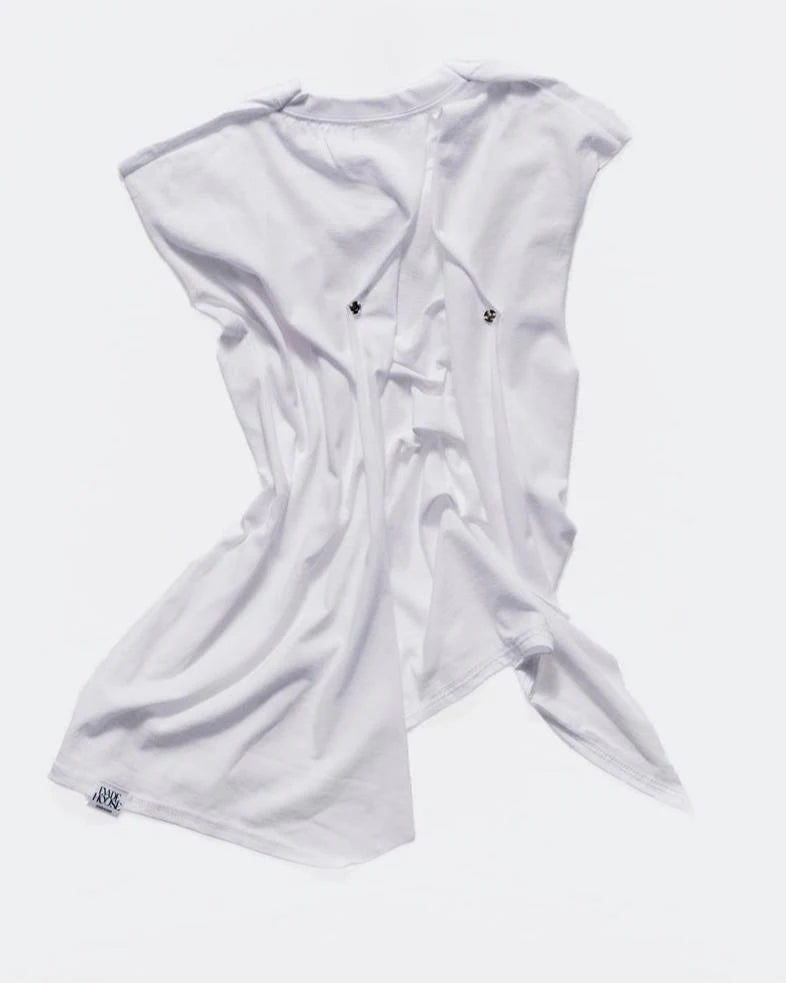 Asymmetrical White T-shirt