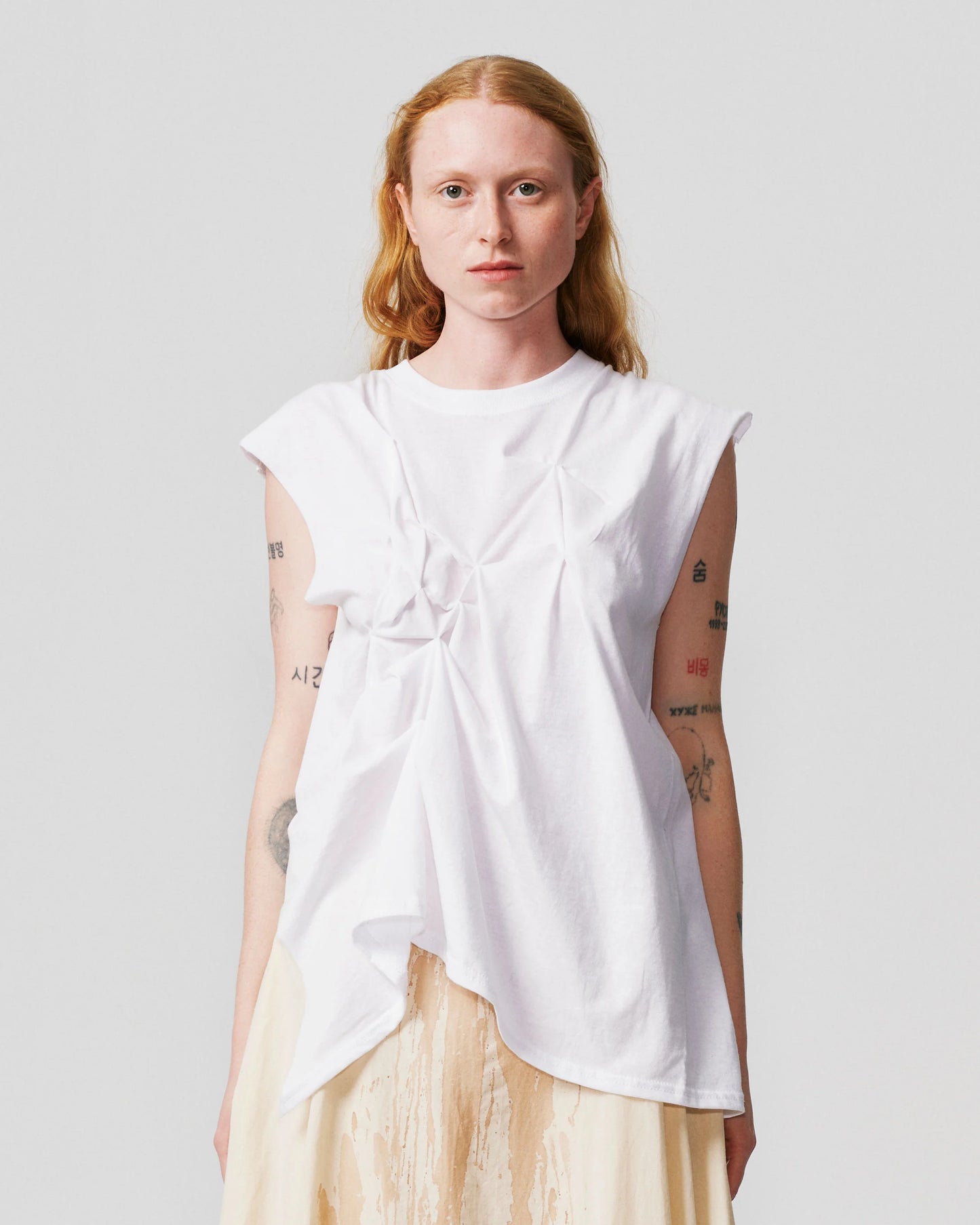 Asymmetrical White T-shirt