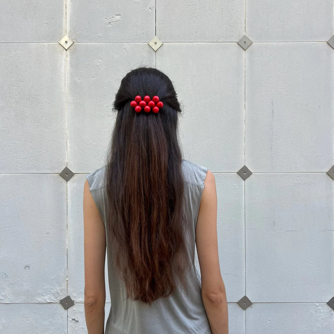 Mori Big Hair Clip (red)