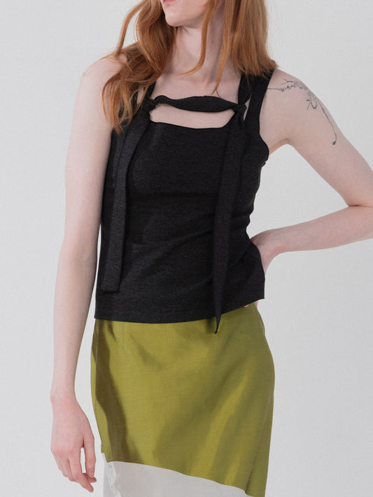 Linea Rope Vest Charcoal