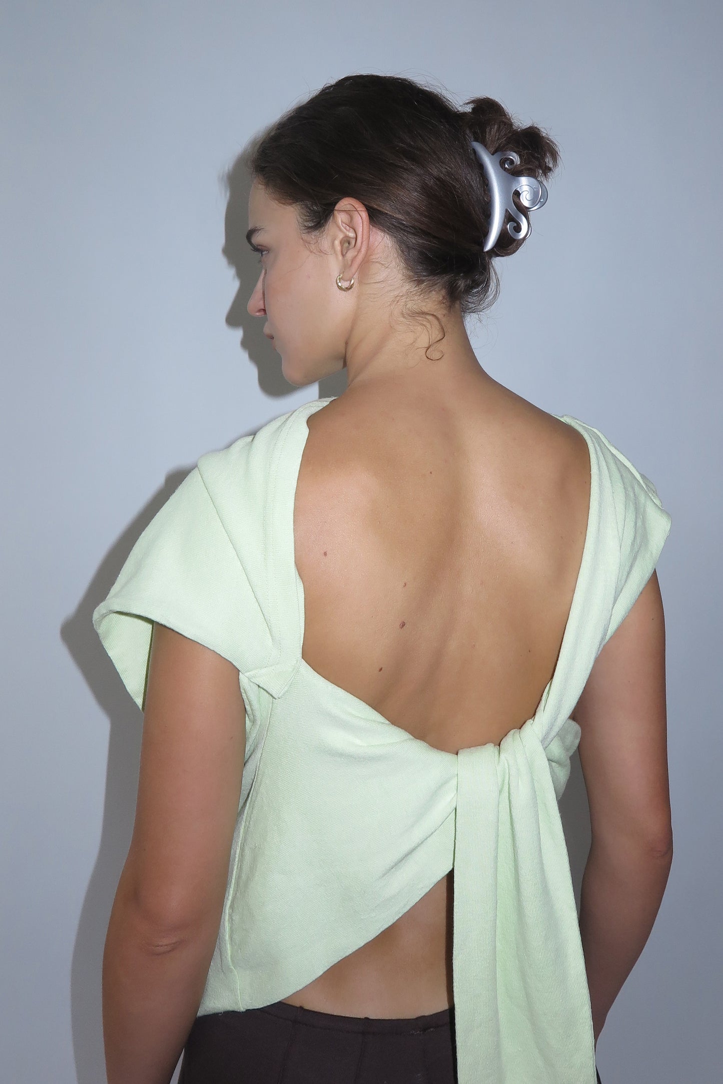 Long Sleeve Drape Tee Wasabi