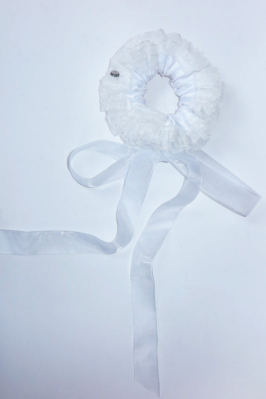 Moon Pleated Ruffle Scrunchie