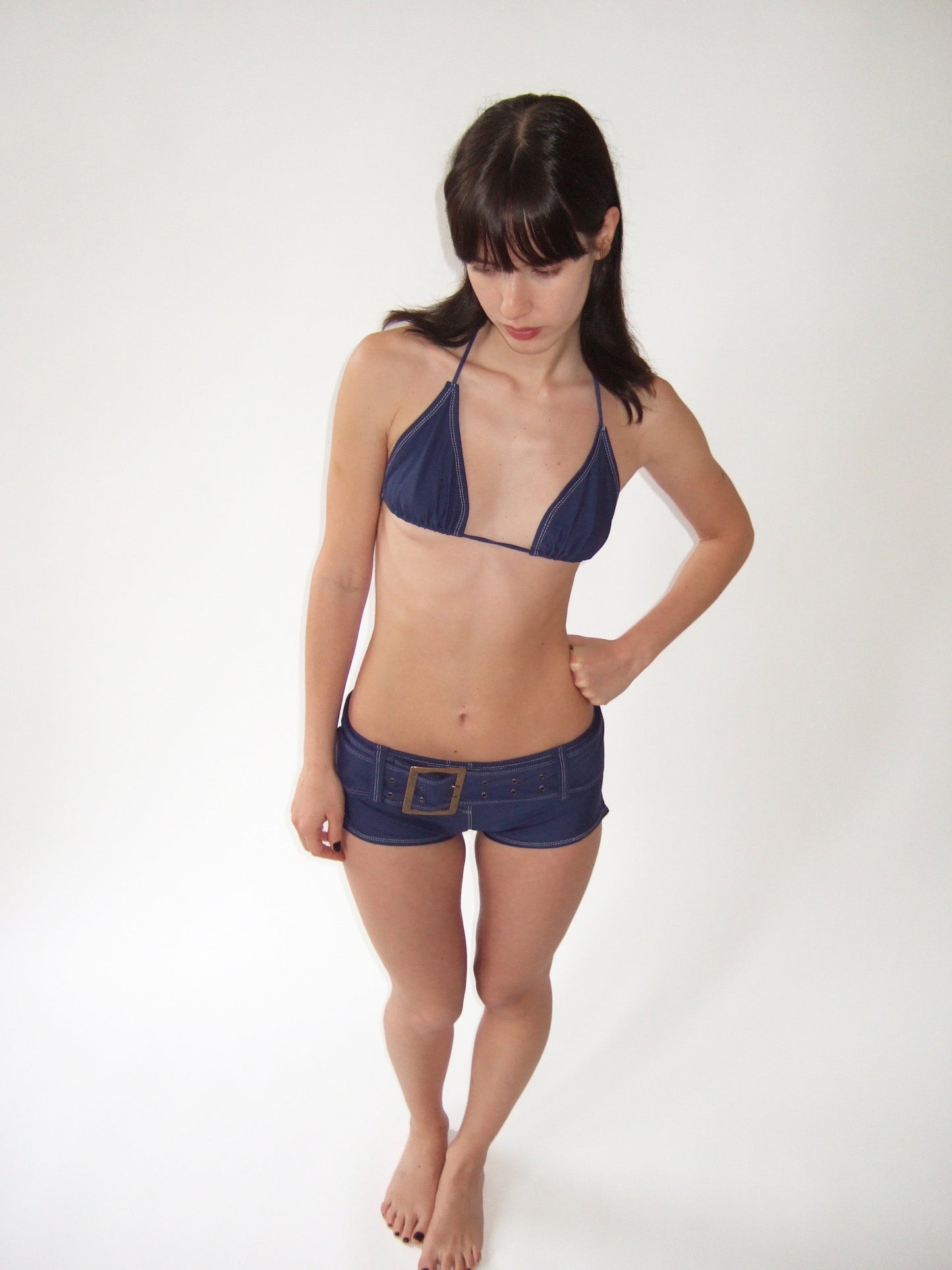 Bandera Triangle Top in Navy