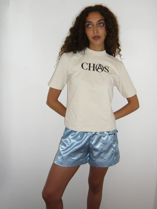 'Chaos' embroidered t-shirt