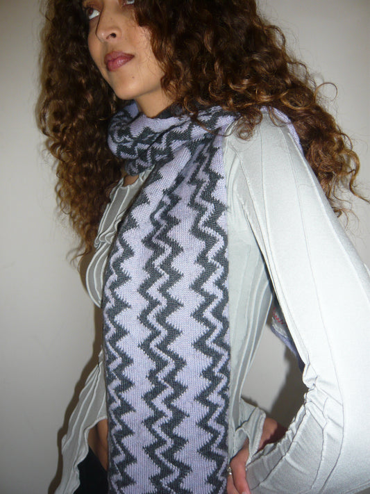 Natalia Scarf Charcoal Lavender