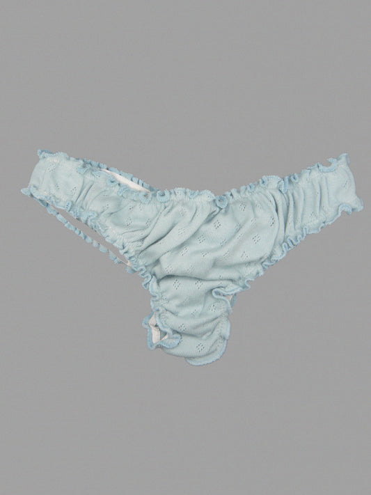 Blue Pointelle Knickers