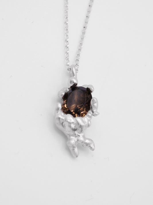 Dragged Necklace Smokey Quartz