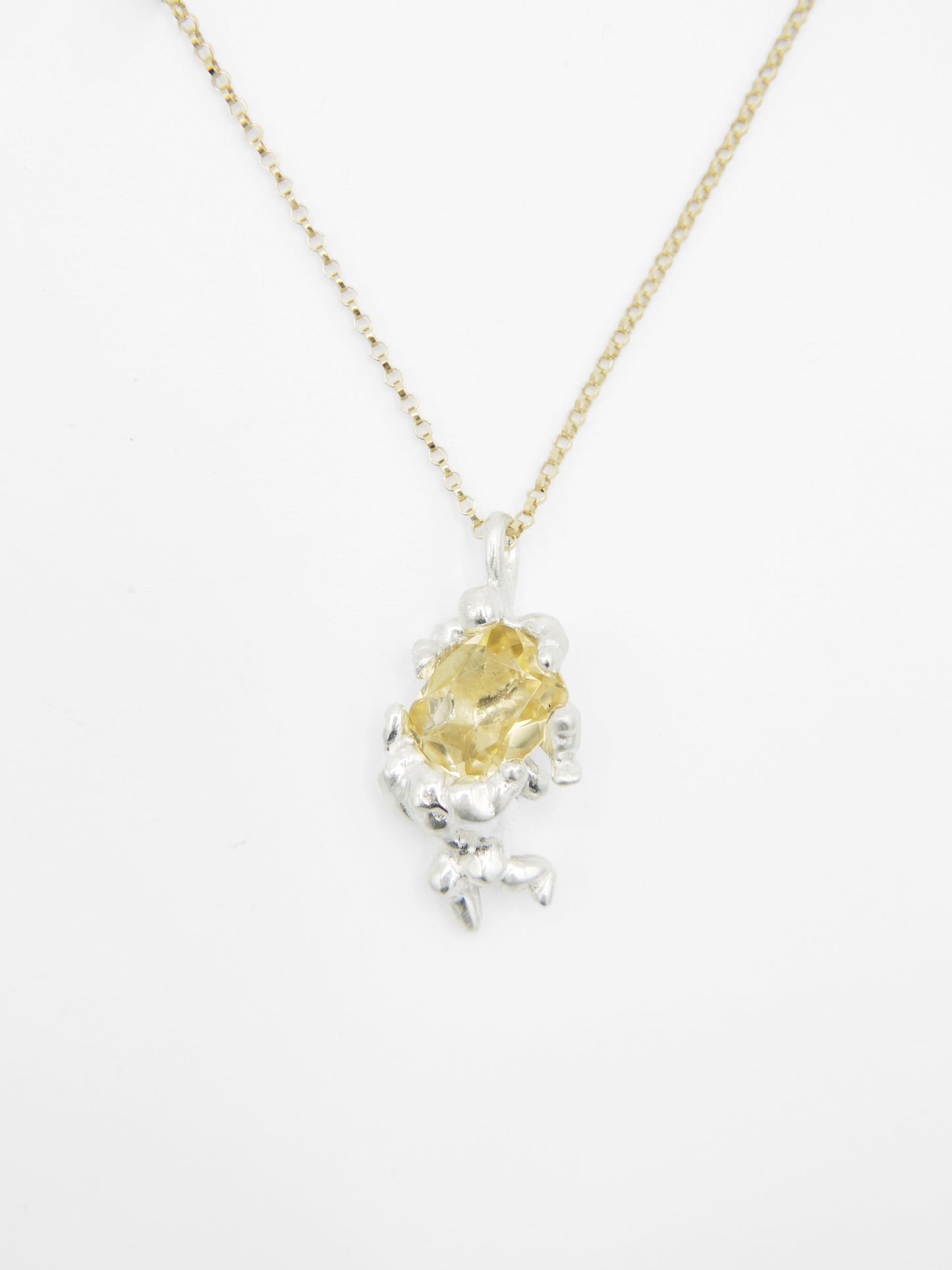 Dragged Necklace Citrine