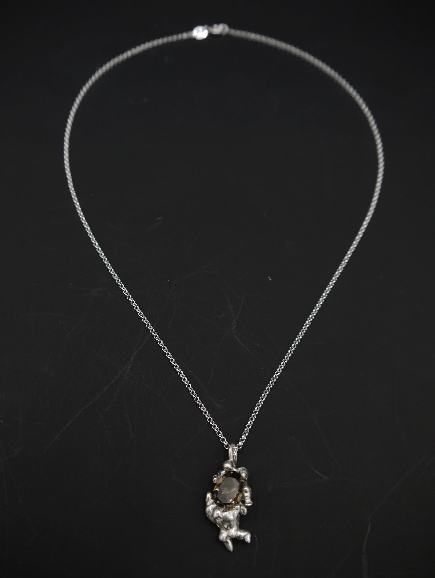 Dragged Necklace Smokey Quartz