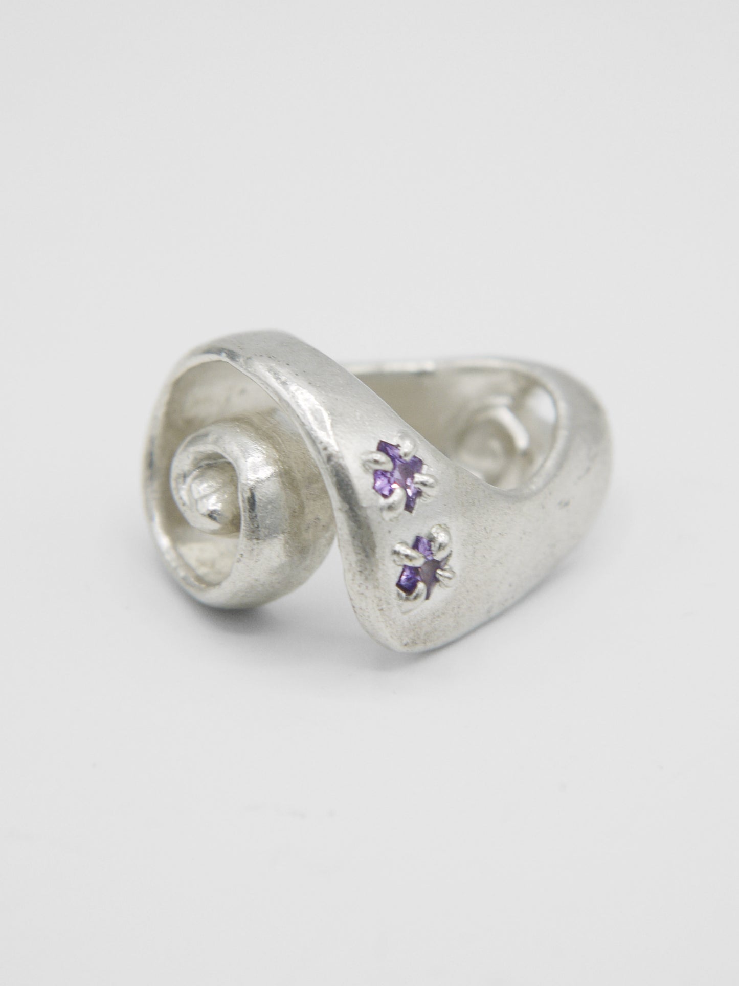Whorl Ring with Sapphires