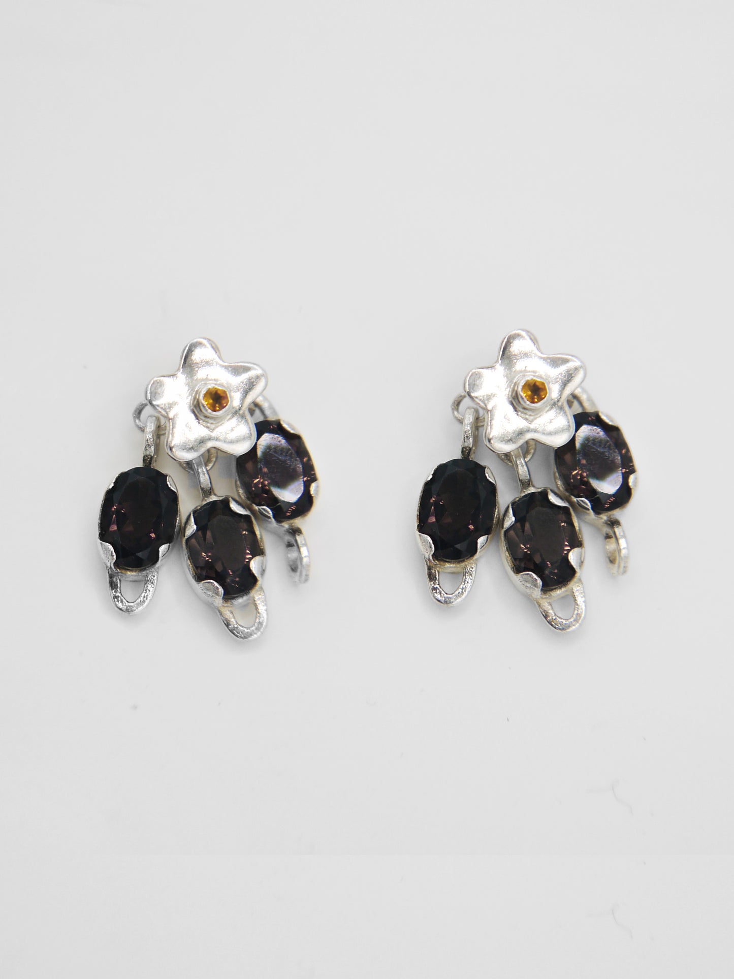 Smokey Cluster Earrings