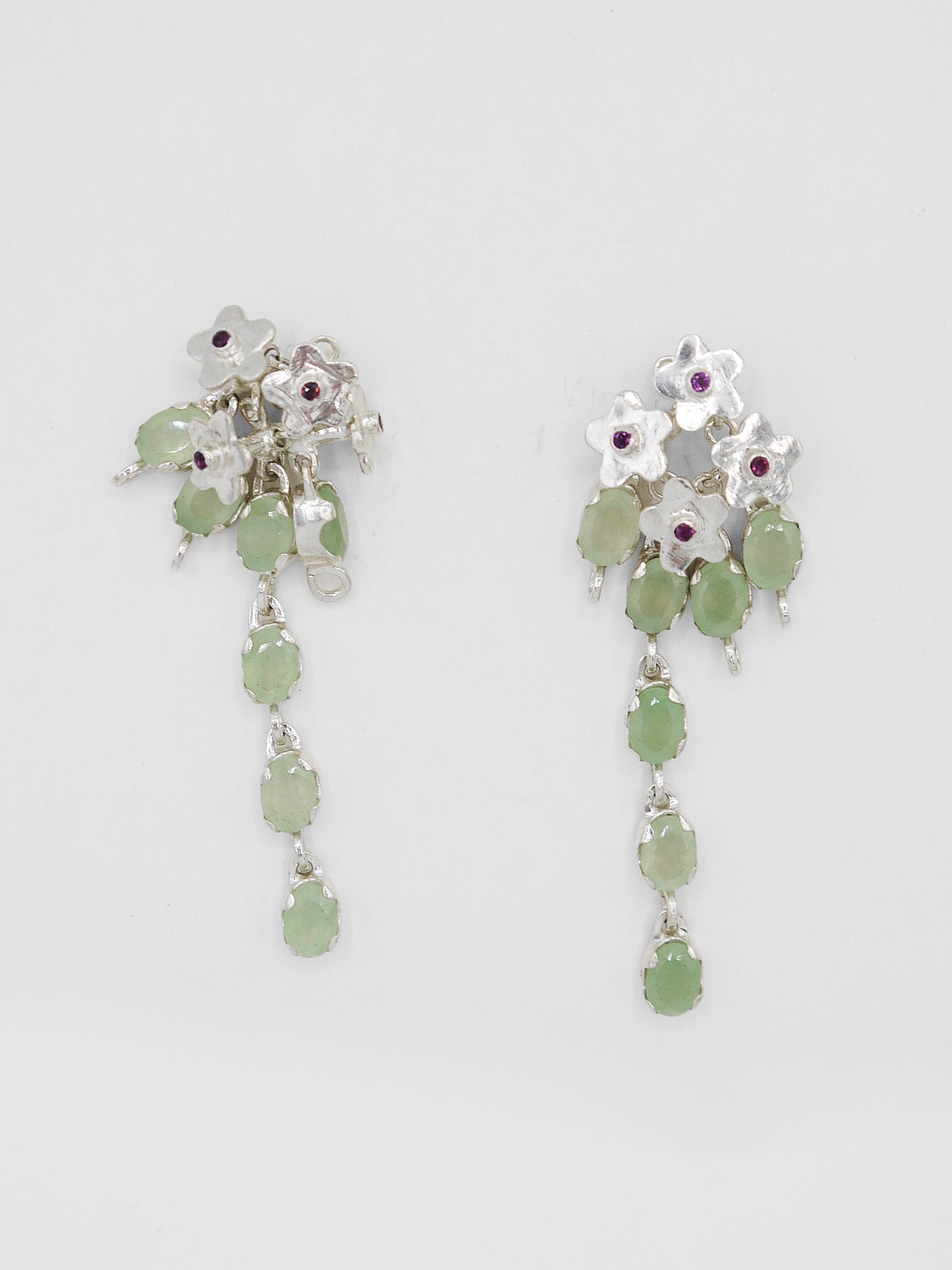 Vine Drop Jade Earrings