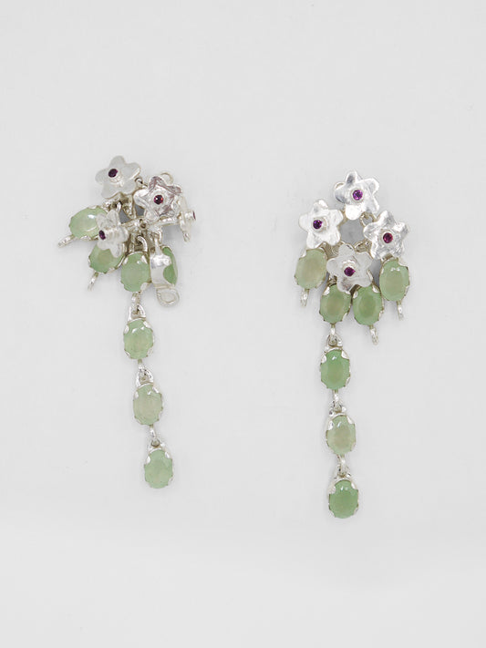 Vine Drop Jade Earrings