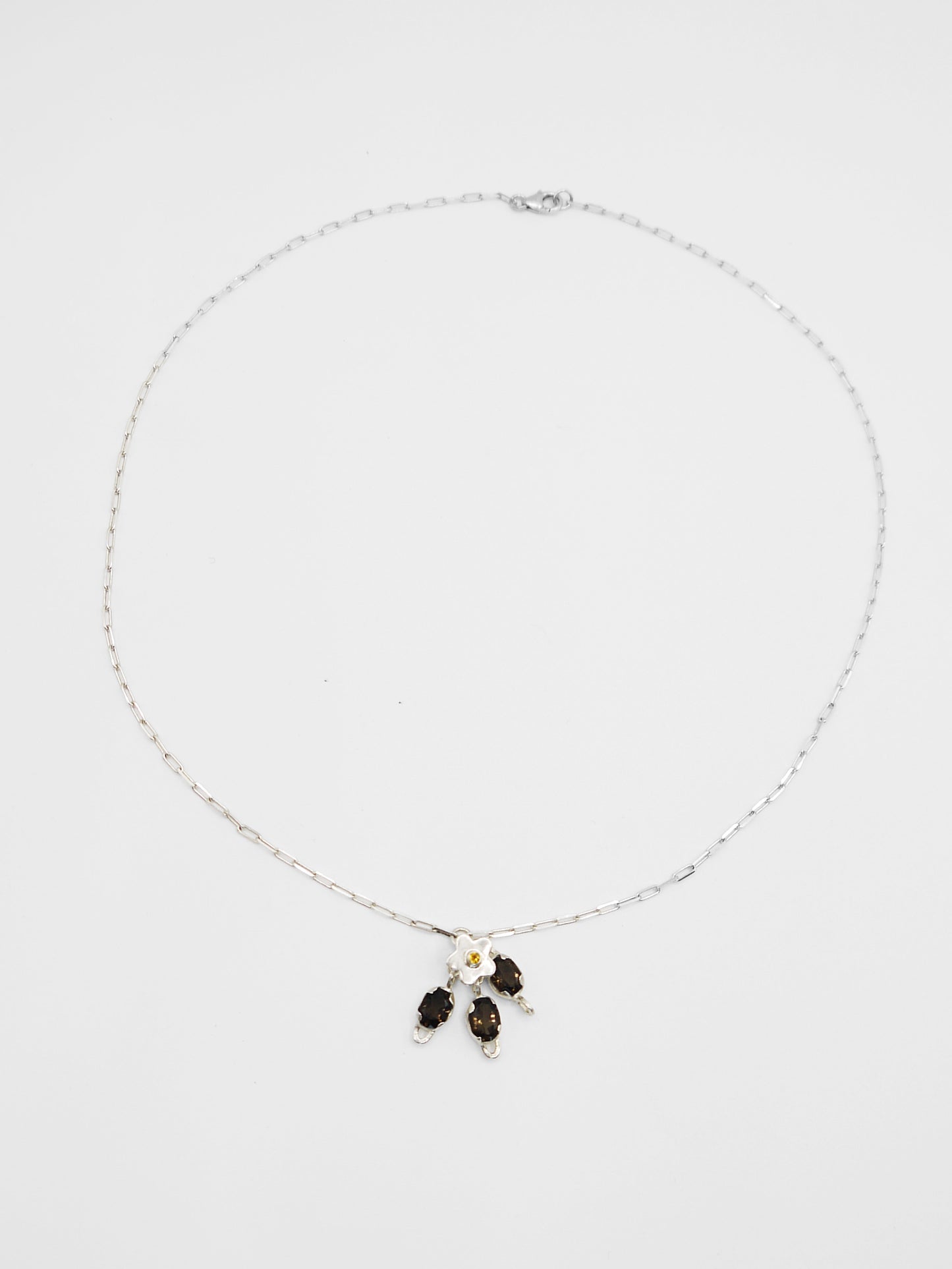 Smokey Cluster Necklace