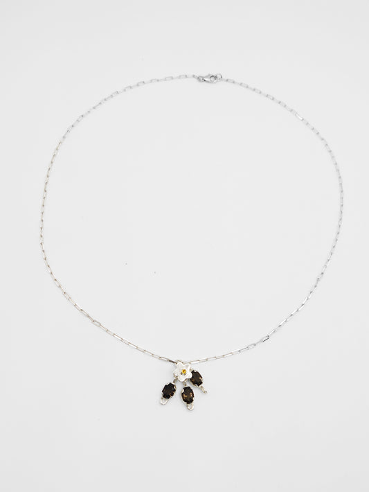 Smokey Cluster Necklace