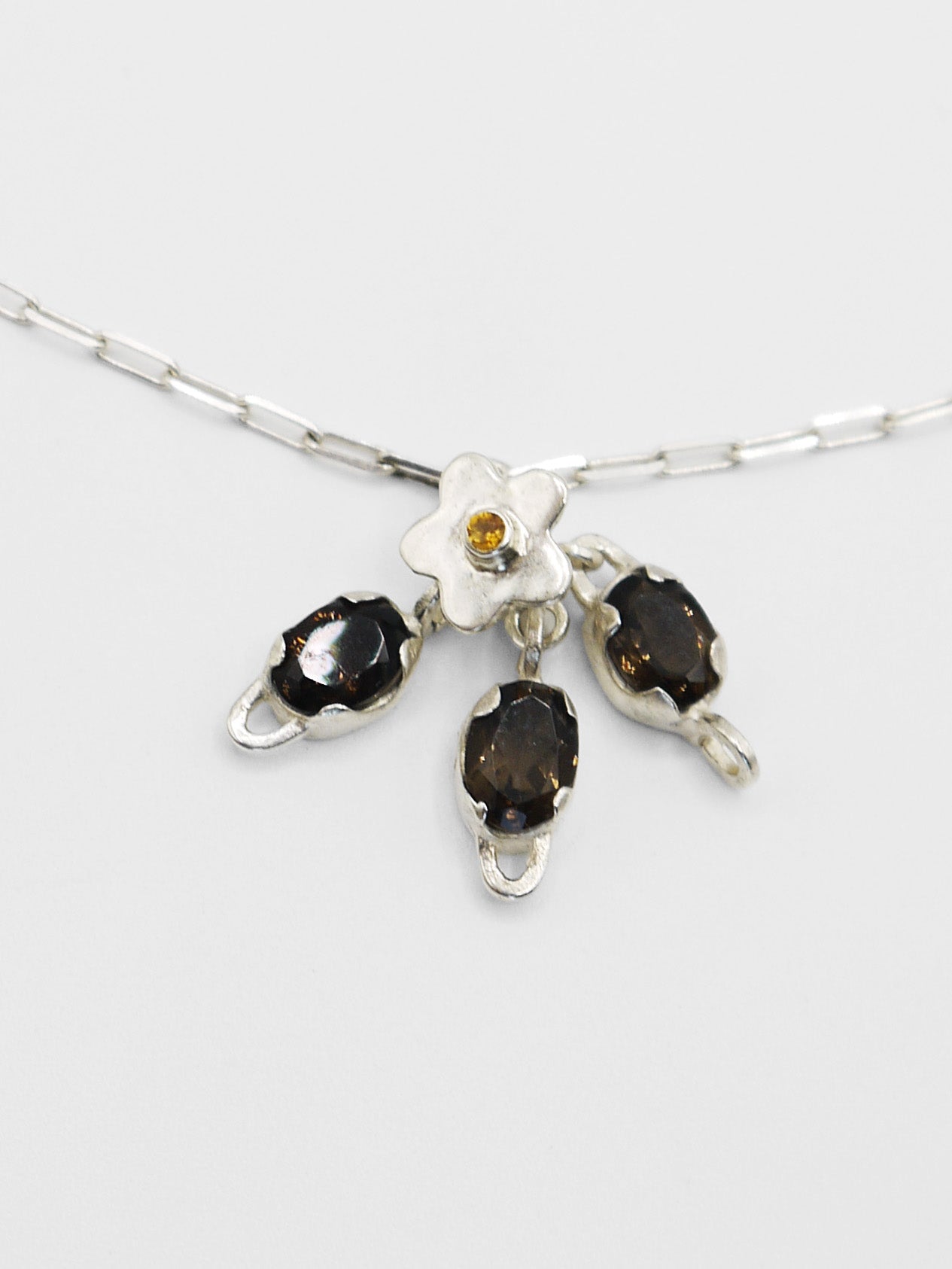 Smokey Cluster Necklace