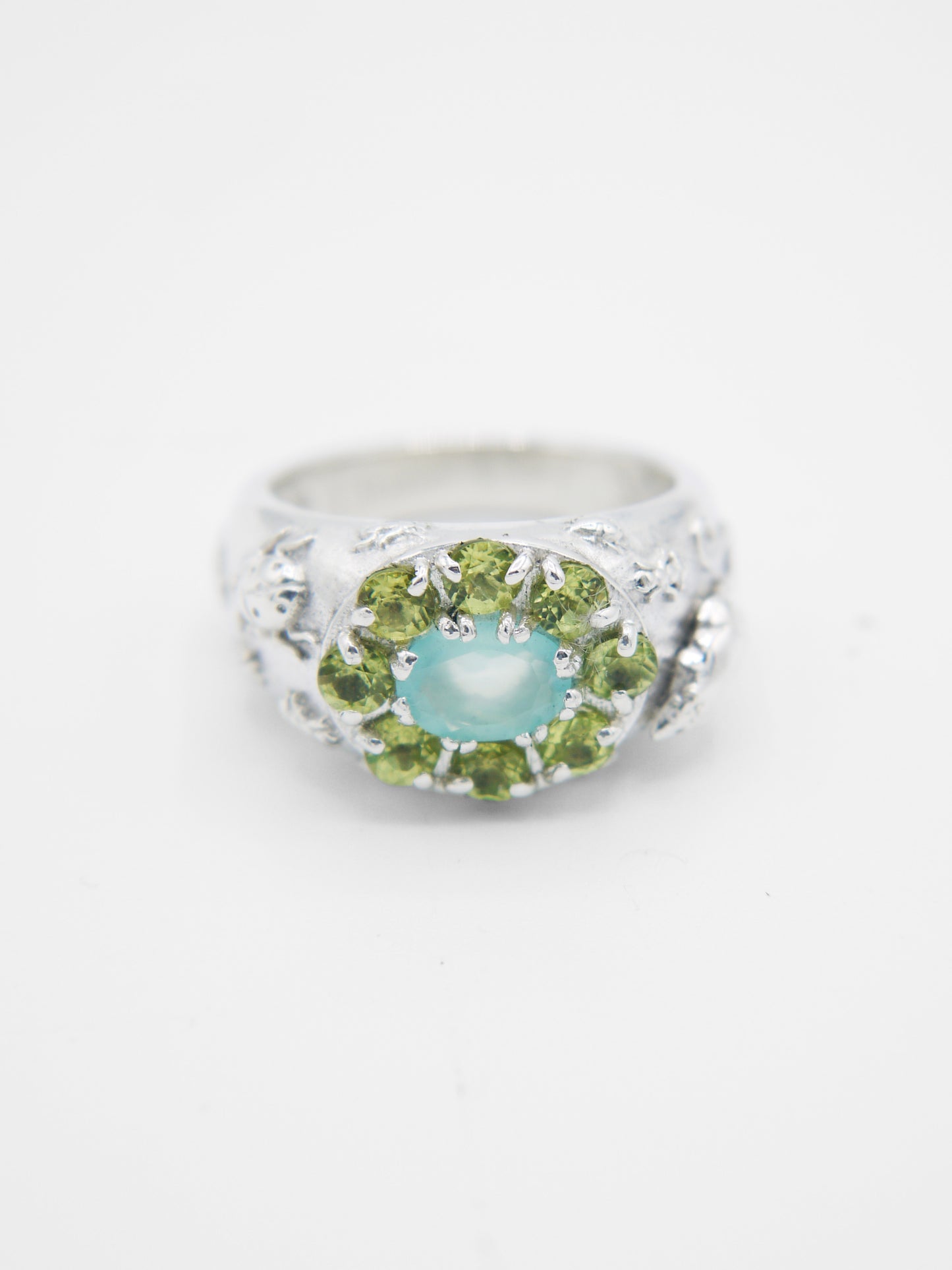 Pest Ring Peridot + Agate