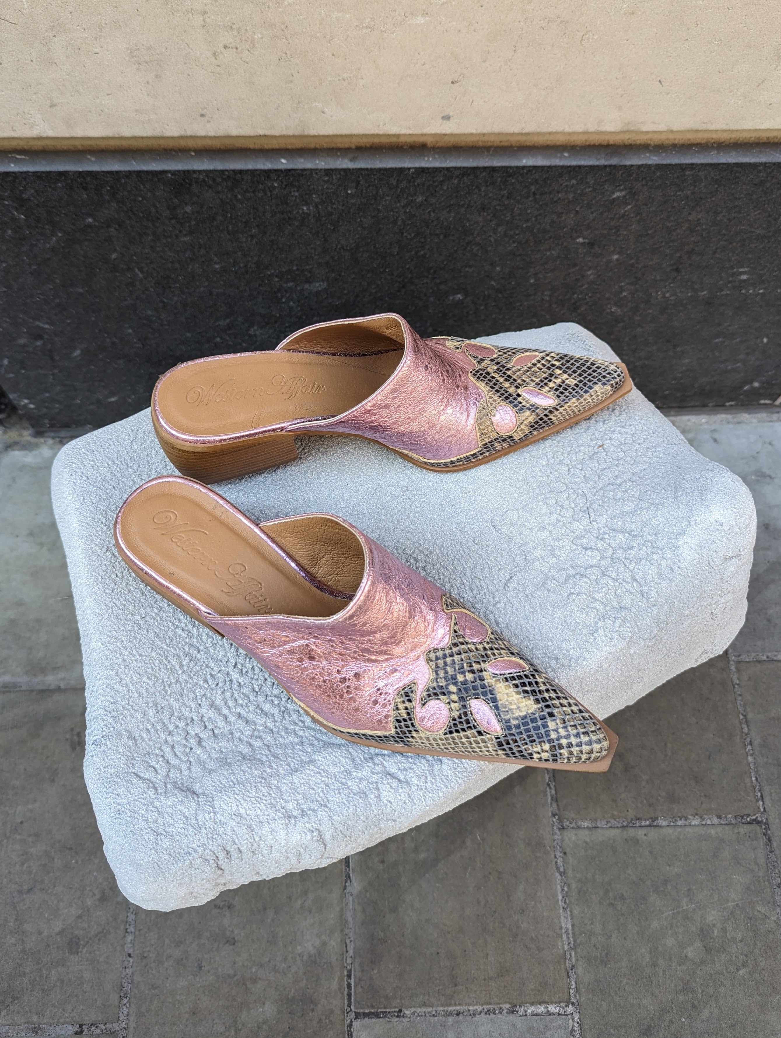 Snakeskin mules deals