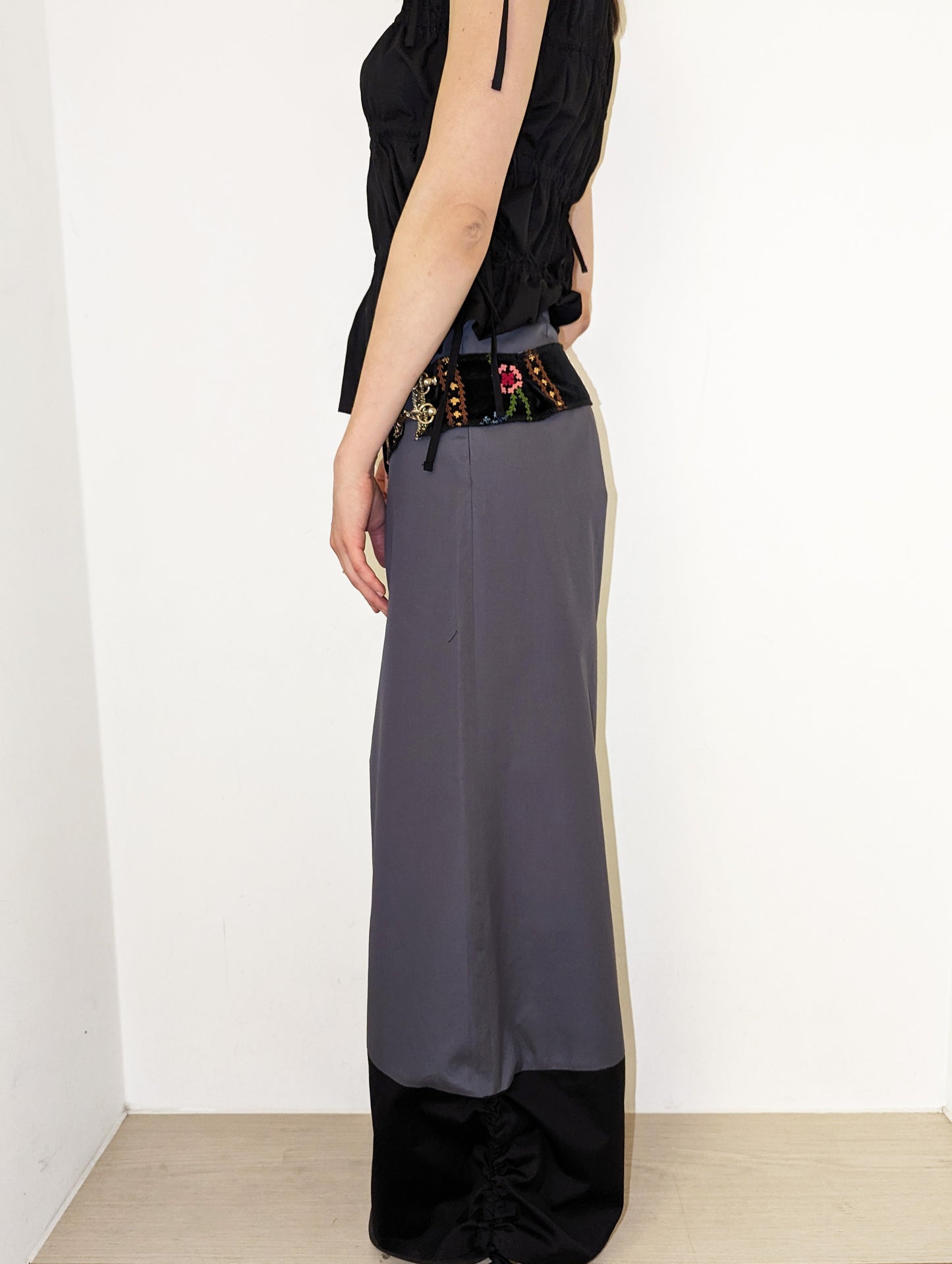 Asymmetrical Wide Leg Trousers