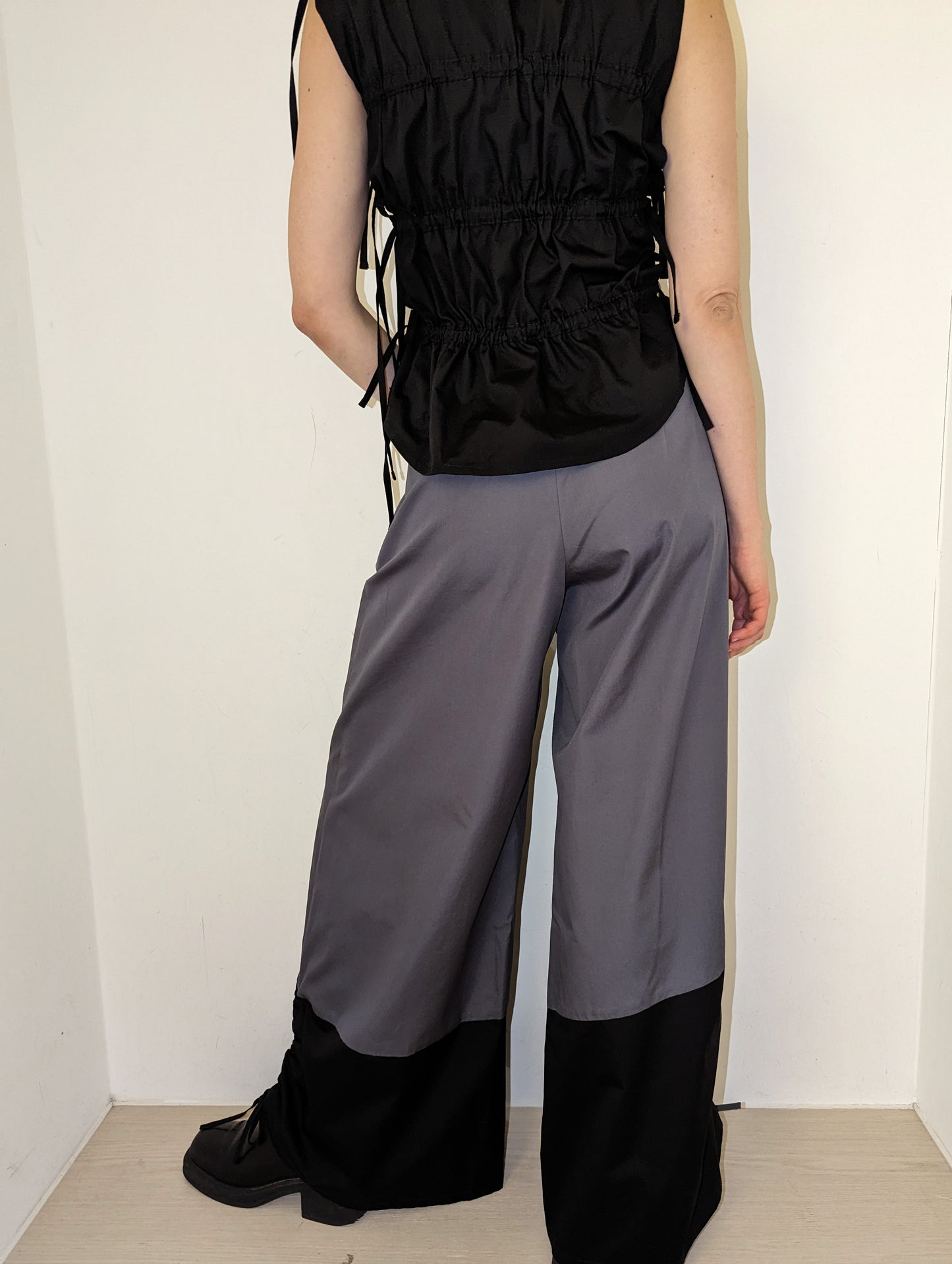 Asymmetrical Wide Leg Trousers