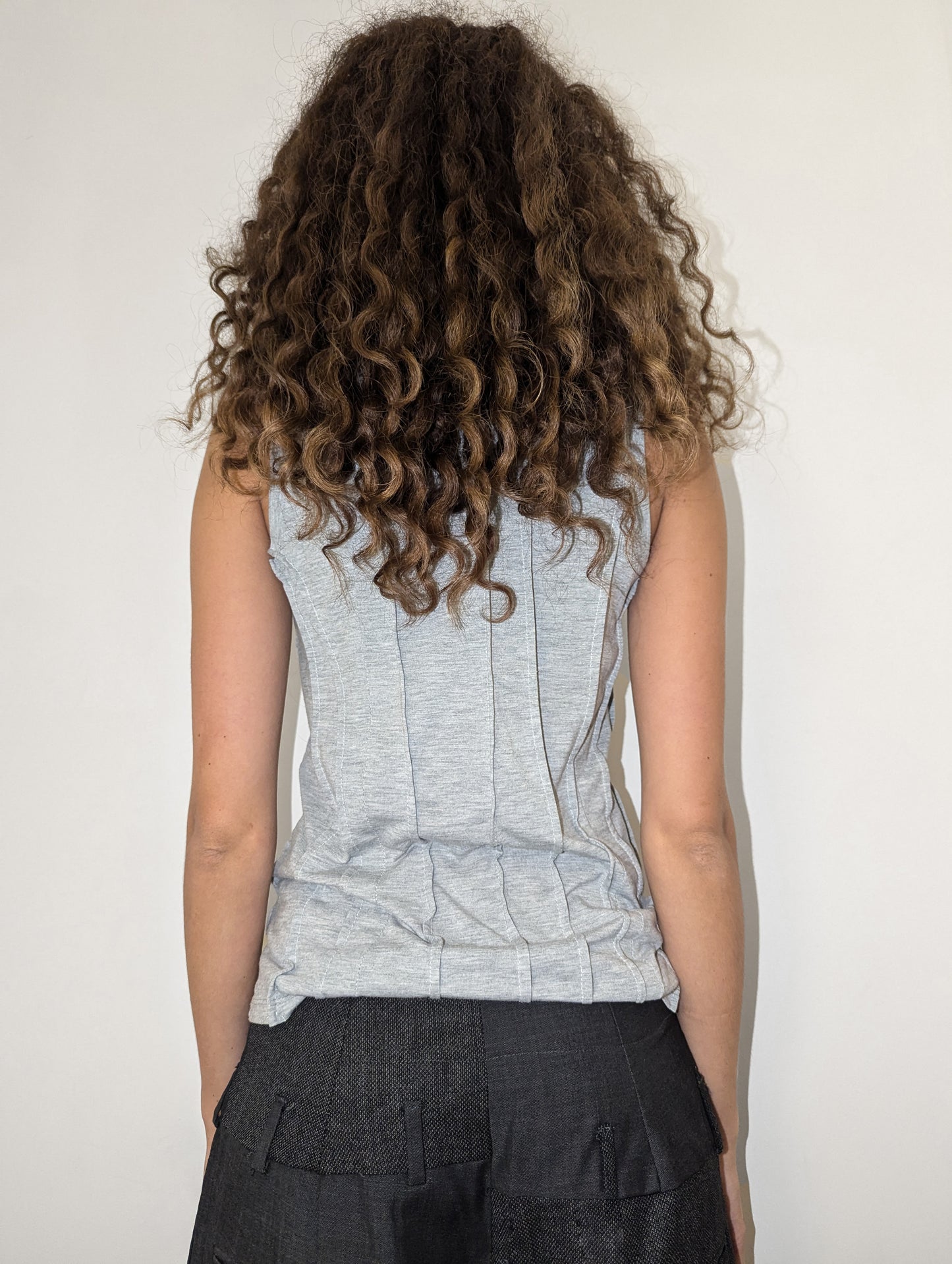 Grey Exposed Seam Vest