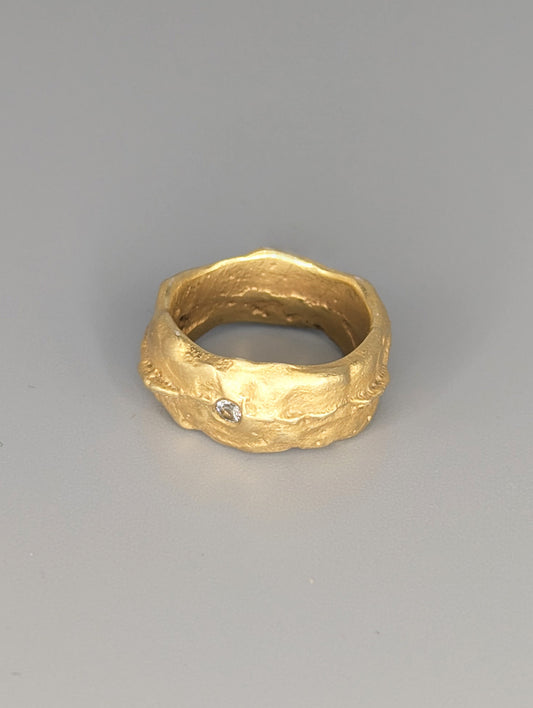 Gold Band Signet Ring