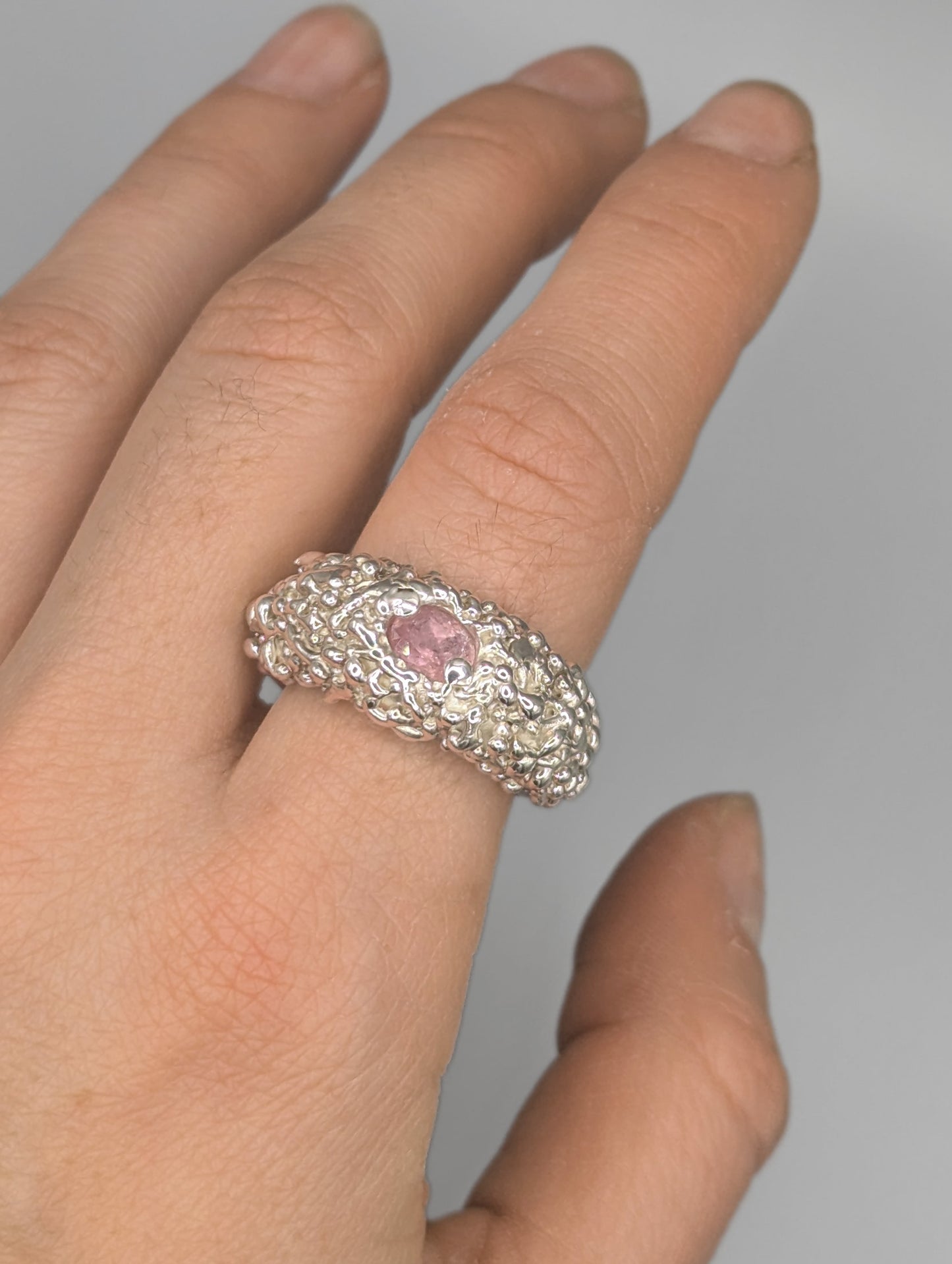 Bubble Pink Sapphire Ring