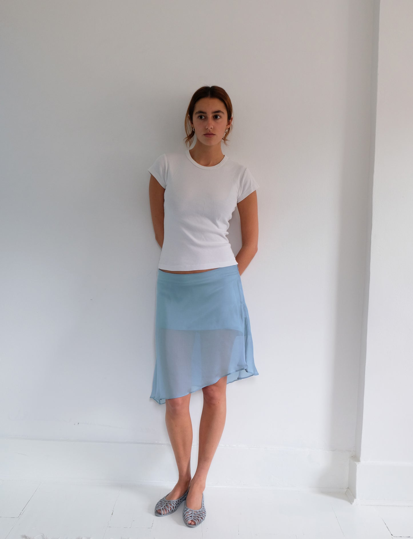 Powder Silk Skirt